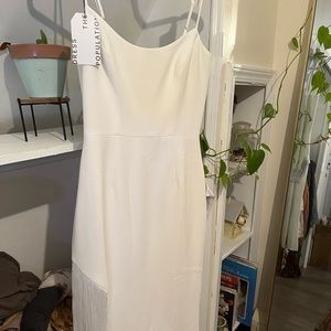 Dress The Population Rory White Midi Dress